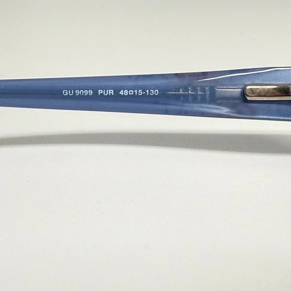Guess GU 9099 PUR Purple Blue Glitter Logo Eyeglass Frames 48-15-130